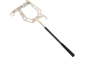 KIMISS Mooring Rope Dock Hook Boat U Type Mooring Rope Threader Dock Hook Pole U Type Mooring Rope Threader Stainless Steel Dock Hook Cable Wire Guider Ship Parking Tool With Telescopic Rod