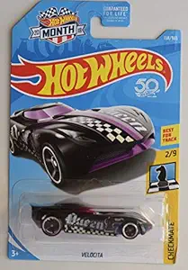 HOT Wheels 1:64 Scale Checkmate 2/9, Velocita 130/365 2018 Month Card; Black