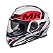 SMK GL132 Twister Logo Graphics Pinlock Fitted Full Face Helmet With Clear Visor (Gloss White, Red and Black, M) RS.4199.00