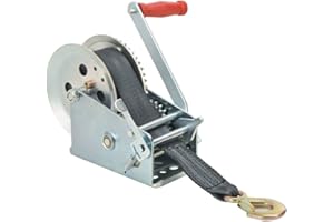 vidaXL Treuil Manuel avec Sangle Treuil à Câble Treuil à Main Robuste Remorques de Bateau Camions Auto Applications Mobiles 1587 kg