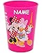 Produktbild 4 Stück _ 3 in 1 - Trinkbecher / Zahnputzbecher / Malbecher - Becher - " Disney Minnie Mouse - PINK " - incl. Name - 280 ml - Trinkglas aus Kunststoff Plastik - für Kinder - Mädchen - mehrweg - Kindergeschirr - Kinderglas - Kinderbecher Camping Set / Plastikbecher - Kunststoffbecher / Trinklernbecher bunt - Geschirr - Maus / Playhouse - Daisy Mickey - Blumen Herzen - Campingbecher / Campinggeschirr - Plastikgeschirr