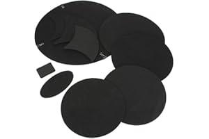 RAINAI 10Pcs/set Rubber Drum Drum Silencer,drum Muffler Pads,mute Pads For Drums,silencer Pads For Drum Kit Rubber Foam Rubber Foam Black Used To Reduce Drum Sound