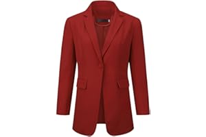 YUNCLOS Femme Blazer Veste de Costume Élégant à Manches Longues Travail Bureau Blazer Costume d'affaires