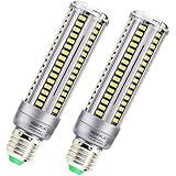 2x E27 LED Mais Birne Beleuchtung 18W LEDs Leuchtmittel Maiskolben tageslicht- weiß 6000K 1760lm Ersatz 150W Glühlampe für Garten Garage Lager Korridor Küche, Schlafzimmer, Hängendes Licht, Bad, Wohnzimmer, Esszimmer by HUIERLAI