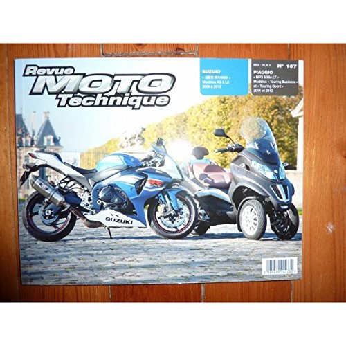 RRMT0167.1 REVUE TECHNIQUE MOTO - PIAGGIO MP3 500ie LT Touring Business et Touring Sport de 2011 à 2012 SUZUKI GSX1000R de 2009 à 2013