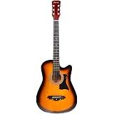 JUAREZ JRZ38C/3TSNA Engineered Wood Acoustic Guitar, 38 Inch Cutaway, 3TS Sunburst: 