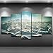 Produktbild Lifme Modulare Bilder Wand Kunst Rahmen Hd Gedruckt 5 Panel Schnee Berglandschaft Wohnkultur Wohnzimmer Malerei Moderne Leinwand