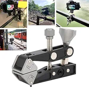 Black Super Clamp, Durable Photography Bracket, for Photography with 1/4in and 3/8in Screw Holes Fixed Shooting Camera Support