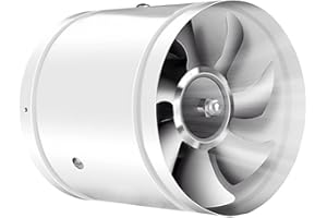 JACKFRU Ventilatore assiale, Ventola estrattore aria, Diametro:100 mm, Aspirazione 140 m³/h, 220 V, bagno, cucina, ufficio, WC (Bianco-100mm)