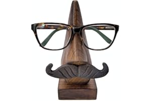 Indus Lifespace - Soporte para gafas de lectura (madera, hecho a mano), diseño de bigote