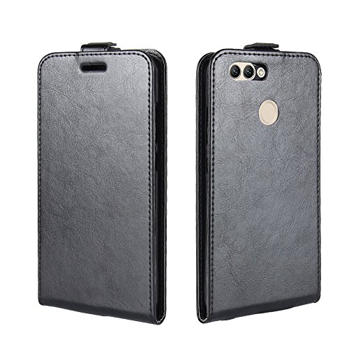 BasicStock Huawei Nova 2 Plus case, Convenient Huawei Nova 2 Plus Convenient Built-in Stand Function for Huawei Nova 2 Plus – Black Leather