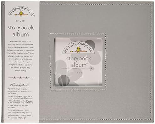 Albums 8 x 8-inch Doodlebug Designs Storybook, Gray