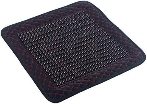 MMM Summer Cool Cushion Mat Breathable Non-slip Chair Pad Office Computer Seat Cushions Car Wood Beads Mats (Color : Garnet red, Size : 40*40cm)