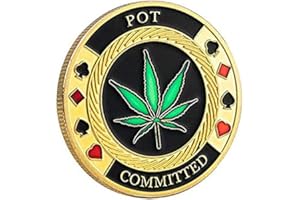 WOOER Casino Poker Card-Guard Metal Chips Seal Coin, Commemorative Badge Collection Toy