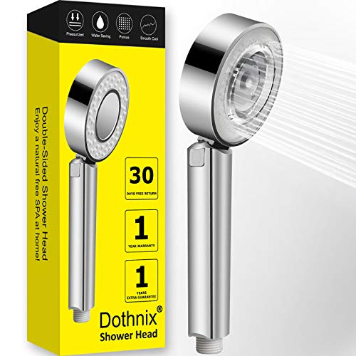 Soffione Doccia Palmare Risparmio Idrico, Soffione Doccia per Acqua Dura Gel Doccia Da Incasso 3 Modalità Soffione Doccia a Doppia Faccia Regolabile