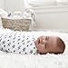 Hotportgift Baby Unisex Soft Swaddle Blanket Baby Muslin Blanket Wrap 47"*47" 100% Cotton (Grey Star)