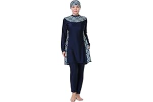 obaSeteck Muslim Swimwear Plus Size for Women Burkini Islamic Swimsuit