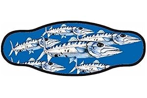 Best Divers In/Cuda, Cinturino Maschera Neoprene Doppio Foglio Barracuda Unisex Adulto, Multicolore, Taglia