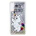 Produktbild Galaxy A7 2018 Schutzhülle Glitzer, Bling Funkeln Dünn Glitzer Flüssig Silikon Hülle Fließen Sliber Sterne Glitter Durchsichtig Case mit Motiv Bumper für Samsung Galaxy A7 2018 - Katze Caticorn