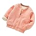 Produktbild Mantel für 0-2 Jahre alt Baby, Janly Kleinkind warme dicke Bomberjacke Jungen Mädchen Plaid Zip grundlegende Jacke Tops (6-12 Monate, Rosa)