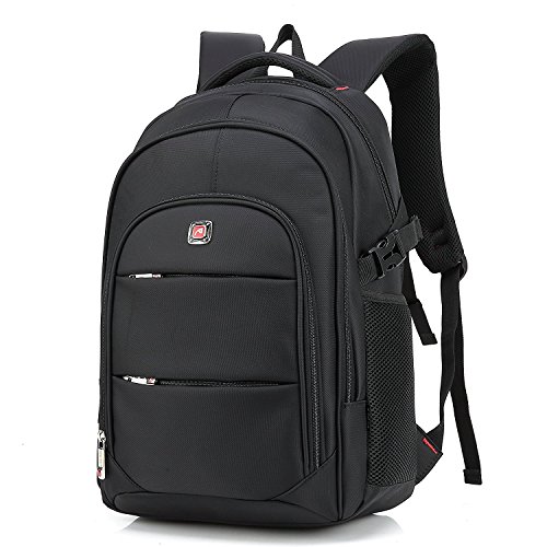 Laptoprucksack, Cooleaf 17" Notebookrucksack, Rucksack für Computer, Schulrucksack Schwarz
