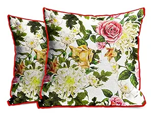 DreamVio Jute Exclusive Decorative Throw/Pillow Covers, Cushion Covers for Living Room, Bed Room, Sofa,Chairs Pack/Set of 2 (Multicolour, Size 16 x 16 Inches)
