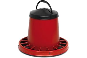 CONTRO FRATELLI Contro Mangiatoia per polli pulciuni Galline volatili a tramoggia in plastica da 3 kg con griglia