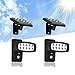 Produktbild OUBO LED Solarleuchte Außenleuchten mit Bewegungsmelder, mit 2,3M Verlängerungskabel für Garten, Patio, Zaun, Hof, Balkon, Terrasse, Haus, Auffahrt (2er Set) …
