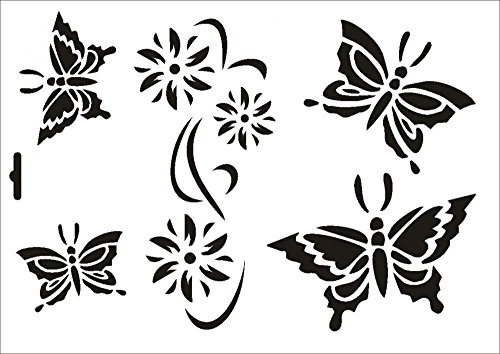 UMR-Design W-071 Butterfly Wand / Textilschablone Grösse A5