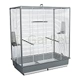 Großer Vogelkäfig Wellensittich Kanarien Papagei Käfig Vogelbauer 70 x 40 x 80cm