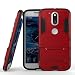 Chevron Back Cover Case for Moto G Plus 4th Gen (Red) [Military Grade Version 2.0 With Kick Stand Hybrid Back Cover Case] RS.249.00