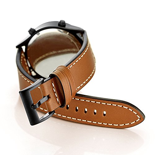 EloBeth für Samsung Gear S3 Frontier / Classic Watch Armband – Leder Sportarmband Uhr Band Strap Erstatzband Uhrenarmband für Samsung Gear S3 Classic/Frontier Samrtwatch,(Nicht für Gear S2 Classic) - 5