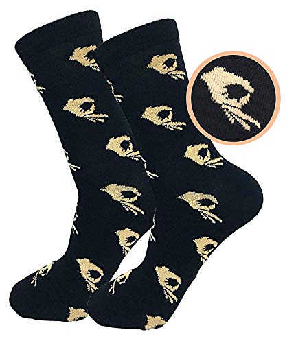 NO&DISTURB - Calcetines de algodón para Vestido, diseño de círculos, Estilo Casual, Beige Finger, Talla única