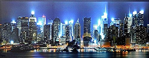 Tinas Collection LED Wandbild, 100 x 40 cm, Motiv New York Skyline