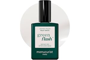 Manucurist Green Flash vit transparent gel nagellack mjölkvit – Hema Free UV lack, 12-fri lack, biobaserad – gör naglar själv