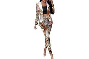 Tomwell Tailleur 2 Pièces Femme Elegant Slim Fit Manches Longues Blazer Veste Bureau Affaires Travail Pantalon Costumes Revers Manteau Ensemble