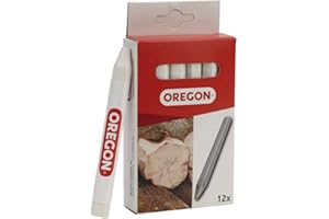 Oregon Tiza de Color para Cualquier Superficie – Blanco, Lápiz Profesional Hexagonal, Cera para Escribir sobre Madera, Metal, Piedra, Hormigón, Azulejos, Cerámica, Plástico y Más (Pack of 12) (295364)