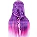 Training Head Neverland 25" High Temperature Resistance Fiber Long Hair Hairdressing Mannequin Head with Hair Styling Braid Set (Dreamy Purple)