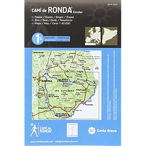 Camí de Ronda circular. Girona, Sant Feliu de Guixols, Begur, Girona. Escala 1:40.000. Alpina Editorial. (Mapa Y Guia Excursionista)