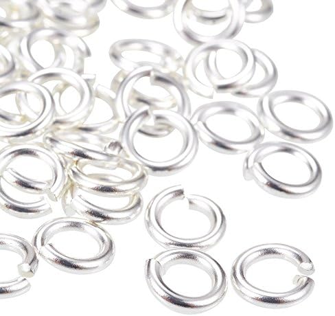 Pandahall 200 pcs 5mm Silver Plated Brass Round Jump Rings Jewelry Findings Accessories, Nickel Free