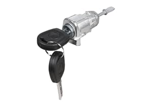 LoreenCar 1U0837168 Front Right Driver Side Door Lock Barrel with 2 Keys Fit for Golf Mk4 Bora Fox Fabia New Beetle Transporter T5