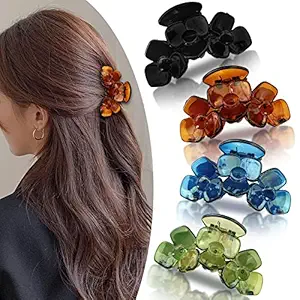 Sanas Women Accessories 4Pc Clips For Hair Fancy Hair Clips Korean Clips Hair Clutch Butterfly Hair Clip Hair Accessories Stylish Hair Claw Clutcher For Women Butterfly Hair Clutcher Assorted Colours 4PC