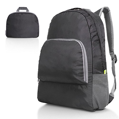 Preisvergleich Produktbild zhang-hongjun,Ultraleichter, tragbarer Rucksack Faltbarer Dauerhafter Reise-Wanderrucksack Daypack Für Frauen / Männer (Schwarz) Last 20L(Color:SCHWARZ)