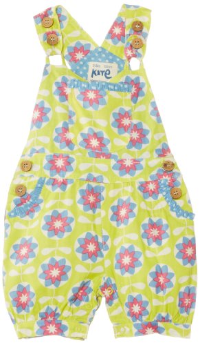 Kite Kids Baby Girls Bg136 Spiro Bib Short Dungarees, Green (Lime), 6-12 Months