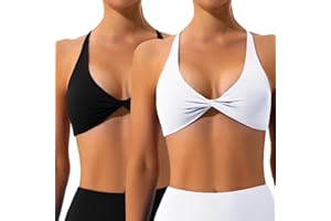 Litthing Reggiseno Sportivo da Donna Sexy Schiena Scoperta Scollo a V Bralette Cinghie Incrociate Yoga Crop Top Removibile Imbottito Bra da Allenamento Yoga Ginnastica