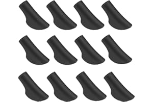 LOLYPOT 12 Piezas / 6 Pares de Amortiguadores de Caucho Asfáltico Puntas para Bastones de Senderismo e Bastones de Marcha Nórdica