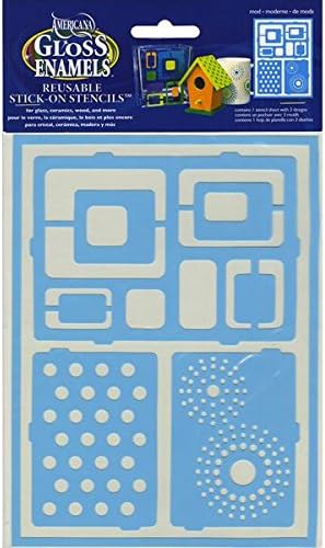 Americana Decor Mod Stencil, Blue, 21 x 15.5 x 0.3 cm
