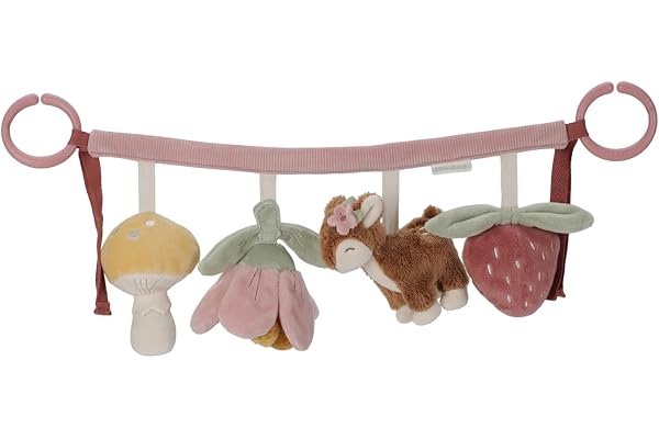 Little Dutch Barnvagnskedja med figurer, leksak för baby rådjur, rosa – Fairy Garden