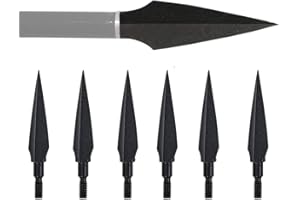 ‎HUNTINGDOOR Huntingdoor 12er Pfeilspitzen Jagdspitzen Bogensport Traditionell Fest Metall Spitzen Reinschrauben für Bogenpfeile Armbrustpfeile Armbrust Bolzen