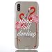 Produktbild iPhone X Hülle, Chreey Ultra Dünn Transparent Flexible Bumper Case Öl Glanz Weiche TPU Silikon Schutzhülle 3D Druck Muster Handyhülle Kreative Freizeit Handy Backcover [Rote Flamingos]